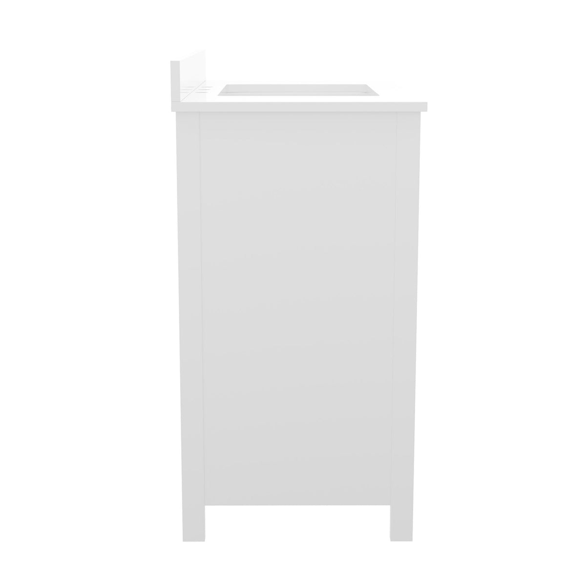 White |#| 48 Inch Bathroom Vanity with Sink, Storage Cabinet, and 9 Drawers in White