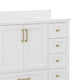 White |#| 48 Inch Bathroom Vanity with Sink, Storage Cabinet, and 9 Drawers in White