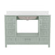 Gray |#| 48 Inch Bathroom Vanity with Sink, Storage Cabinet, and 9 Drawers in Gray
