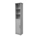 Gray |#| Modern Freestanding Linen Tower with Shelves and Magnetic Close Door - Gray
