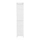 White |#| Modern Freestanding Linen Tower with Shelves and Magnetic Close Door - White