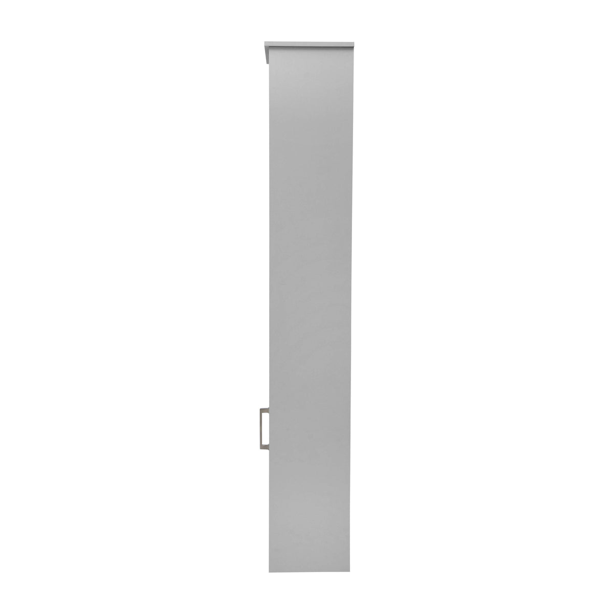Gray |#| Modern Freestanding Linen Tower with Shelves and Magnetic Close Door - Gray