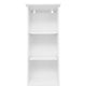 White |#| Modern Freestanding Linen Tower with Shelves and Magnetic Close Door - White