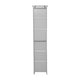 Gray |#| Modern Freestanding Linen Tower with Shelves and Magnetic Close Door - Gray