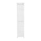 White |#| Modern Freestanding Linen Tower with Shelves and Magnetic Close Door - White