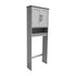 Gray |#| Modern Over the Toilet Cabinet with Shelves and Magnetic Closure Doors - Gray