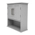 Gray |#| Modern Bathroom Wall Mount Medicine Cabinet with Magnetic Close Doors in Gray