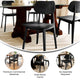 Black |#| Commercial Solid Wood Dining Chair with Curved Backrest in Black