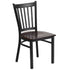 Vertical Back Metal Restaurant Chair