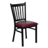 Vertical Back Metal Restaurant Chair