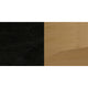 Black Vinyl Seat/Natural Wood Frame |#| Vertical Slat Back Natural Wood Restaurant Chair - Black Vinyl Seat