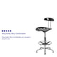 Black |#| Vibrant Black and Chrome Drafting Stool with Tractor Seat