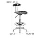 Black |#| Vibrant Black and Chrome Drafting Stool with Tractor Seat