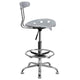 Silver |#| Vibrant Silver and Chrome Drafting Stool with Tractor Seat