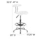 White |#| Vibrant White and Chrome Drafting Stool with Tractor Seat