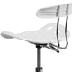 White |#| Vibrant White and Chrome Drafting Stool with Tractor Seat