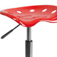 Red |#| Vibrant Red Tractor Seat and Chrome Stool - Drafting & Office Stools