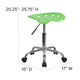 Apple Green |#| Vibrant Apple Green Tractor Seat and Chrome Stool - Drafting & Office Stools
