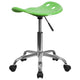 Apple Green |#| Vibrant Apple Green Tractor Seat and Chrome Stool - Drafting & Office Stools