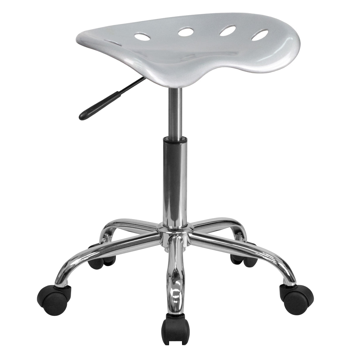 Silver |#| Vibrant Silver Tractor Seat and Chrome Stool - Drafting & Office Stools