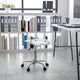 Silver |#| Vibrant Silver Tractor Seat and Chrome Stool - Drafting & Office Stools