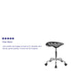 Black |#| Vibrant Black Tractor Seat and Chrome Stool - Drafting & Office Stools