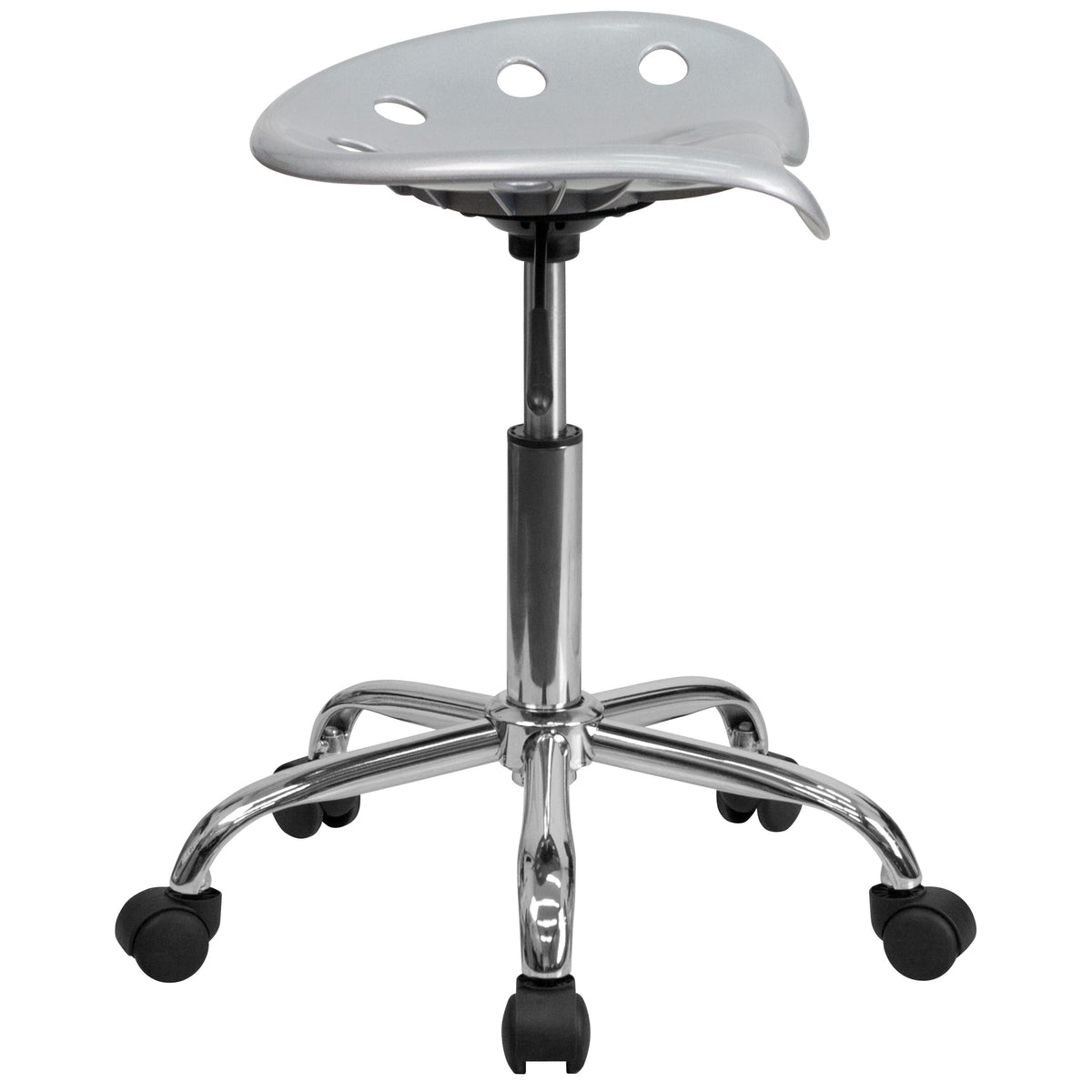 Silver |#| Vibrant Silver Tractor Seat and Chrome Stool - Drafting & Office Stools