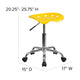 Yellow |#| Vibrant Yellow Tractor Seat and Chrome Stool - Drafting & Office Stools