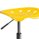 Yellow |#| Vibrant Yellow Tractor Seat and Chrome Stool - Drafting & Office Stools