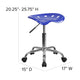 Nautical Blue |#| Vibrant Nautical Blue Tractor Seat and Chrome Stool - Drafting & Office Stools