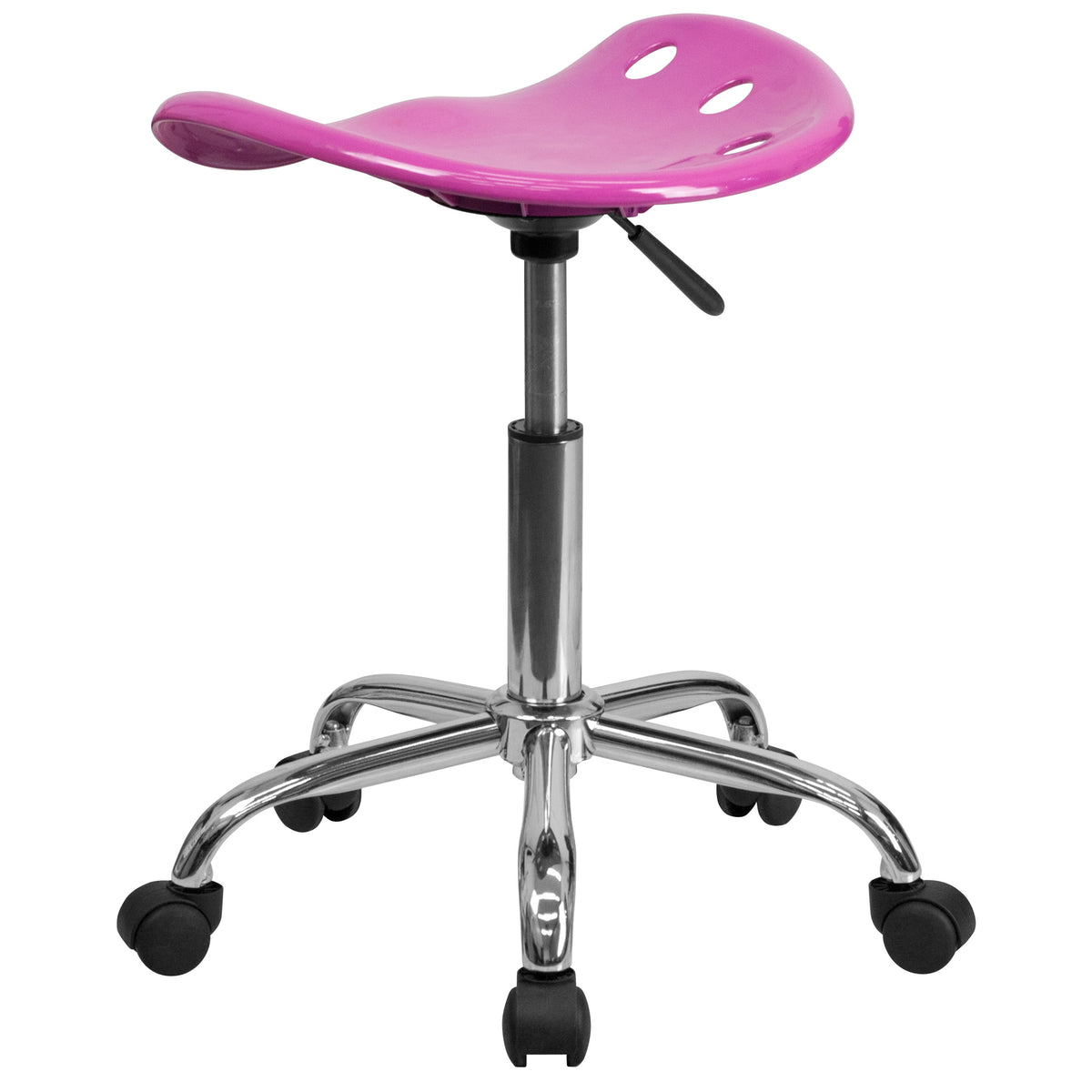 Candy Heart |#| Vibrant Candy Heart Tractor Seat and Chrome Stool - Drafting & Office Stools