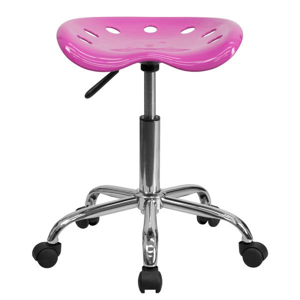 Candy Heart |#| Vibrant Candy Heart Tractor Seat and Chrome Stool - Drafting & Office Stools