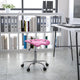 Pink |#| Vibrant Pink Tractor Seat and Chrome Stool - Drafting & Office Stools