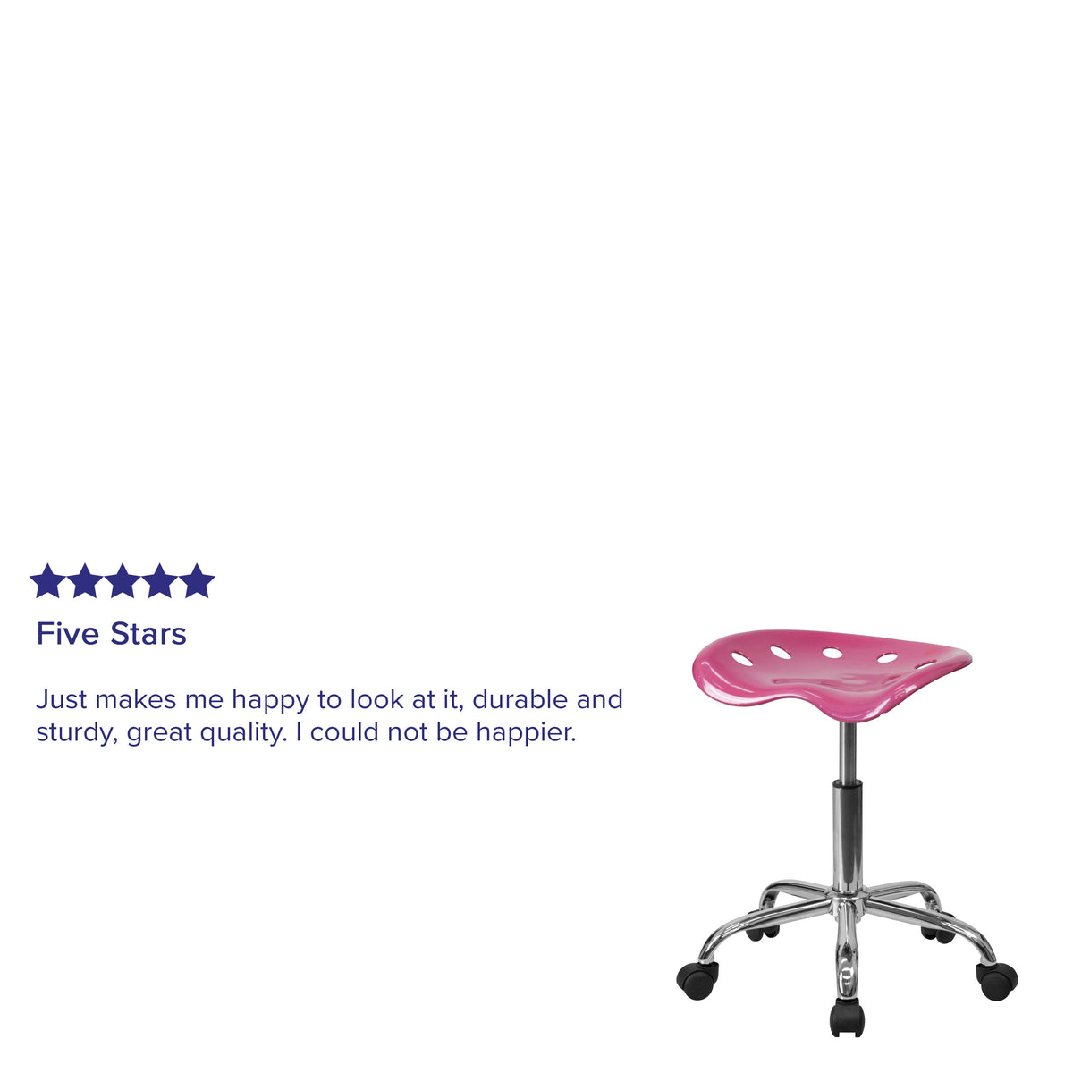 Pink |#| Vibrant Pink Tractor Seat and Chrome Stool - Drafting & Office Stools