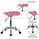 Pink |#| Vibrant Pink Tractor Seat and Chrome Stool - Drafting & Office Stools