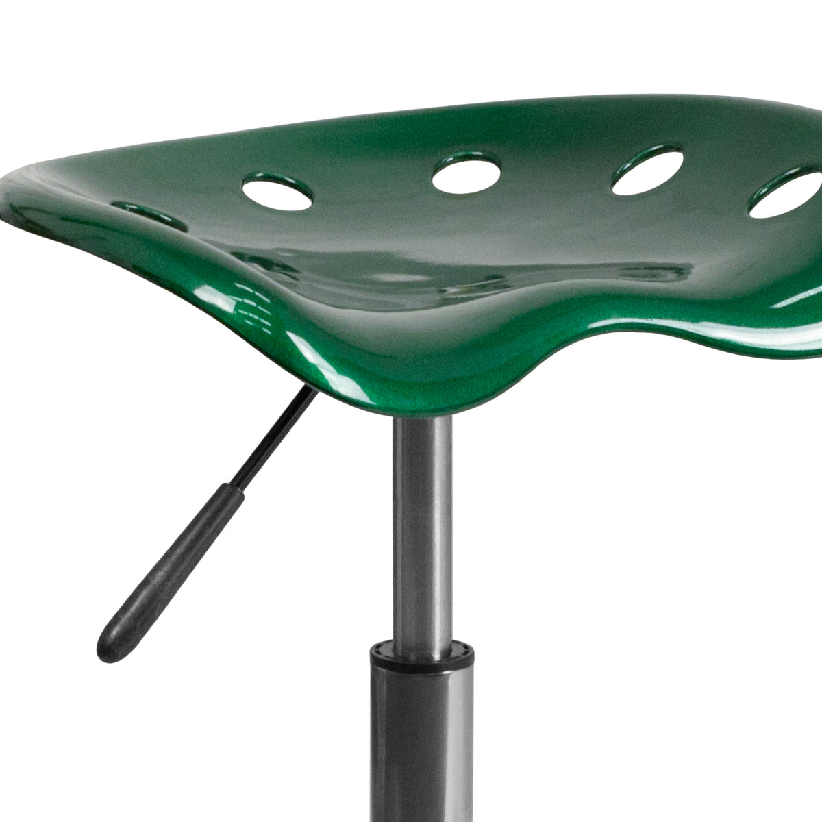 Green |#| Vibrant Green Tractor Seat and Chrome Stool - Drafting & Office Stools