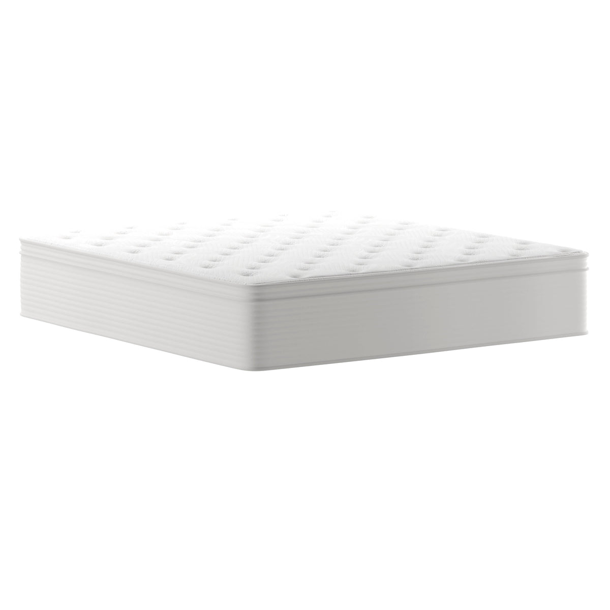 King |#| Commercial 14 Inch Memory Foam and Pocket Spring Hybrid Mattress in a Box - King