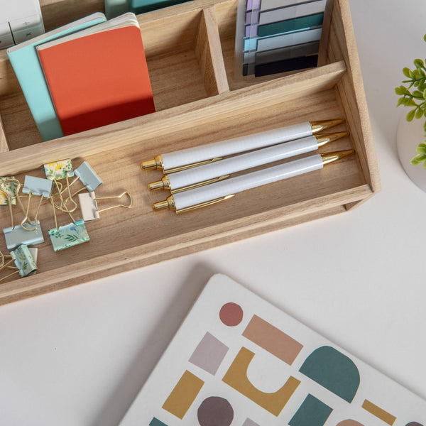 Light Natural |#| Set of 3 Paulownia Wood Storage Boxes with Pullout Drawers in Light Natural