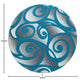 Turquoise,6' Round |#| Swirled High-Low Pile Sculpted Multipurpose Area Rug in Turquoise - 6x6 Round