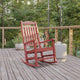 Red |#| Outdoor Patio All-Weather Poly Resin Wood Rocking Chair in Red