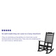 Black |#| Outdoor Patio All-Weather Poly Resin Wood Rocking Chair in Black