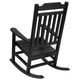 Black |#| Outdoor Patio All-Weather Poly Resin Wood Rocking Chair in Black