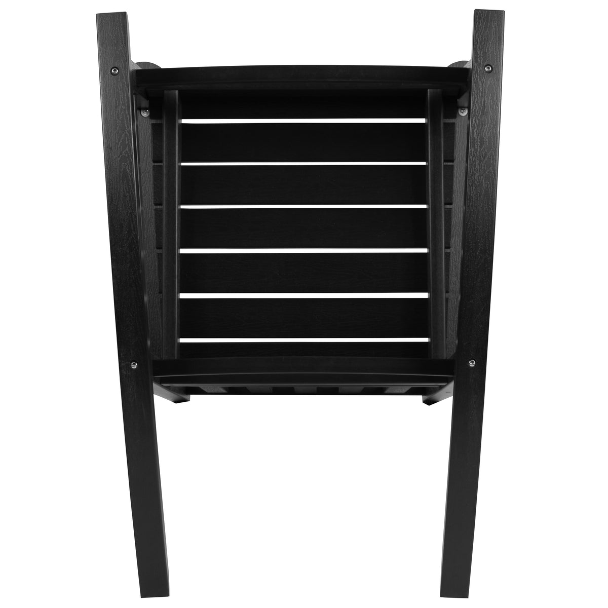 Black |#| Outdoor Patio All-Weather Poly Resin Wood Rocking Chair in Black