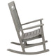 Gray |#| Outdoor Patio All-Weather Poly Resin Wood Rocking Chair in Gray