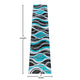 Turquoise,2' x 11' |#| Modern Ripple Abstract Area Rug - Turquoise, Black, White, & Gray - 2' x 11'