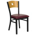 Wood Circle Back Metal Restaurant Chair