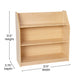 Kid Friendly Wooden Bookshelf in Natural Finish with 3 Display Shelves