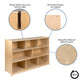 36"H x 48"L |#| Wooden 8 Section School Classroom Storage Cabinet for Commercial or Home Use
