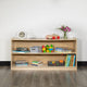 24"H x 48"L |#| Wooden 2 Section School Classroom Storage Cabinet for Commercial or Home Use