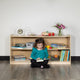 24"H x 48"L |#| Wooden 2 Section School Classroom Storage Cabinet for Commercial or Home Use